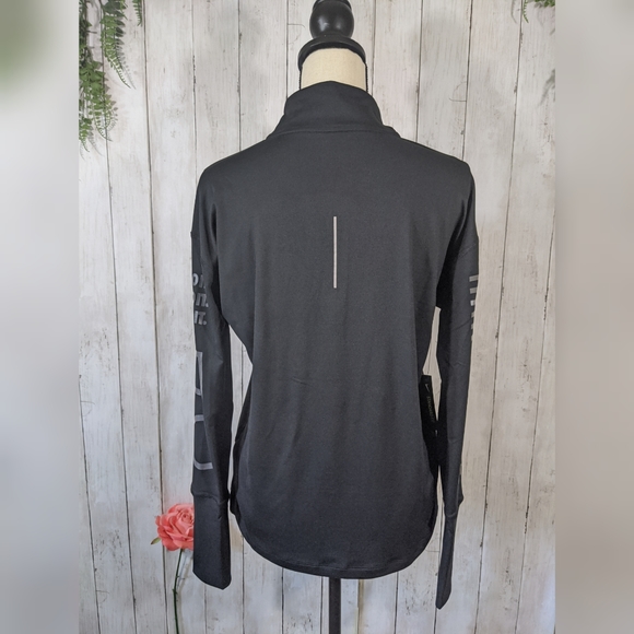 NEW NIKE running black half zip long sleeve sweate - Picture 4 of 8